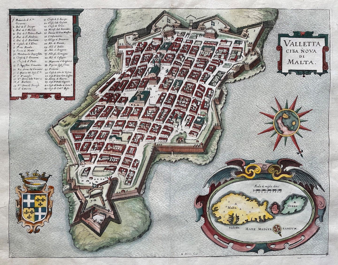 Malta Valletta - M Merian - 1676