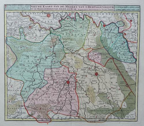 Brabant Meijerij van 's-Hertogenbosch - I Tirion / J Keizer - 1753