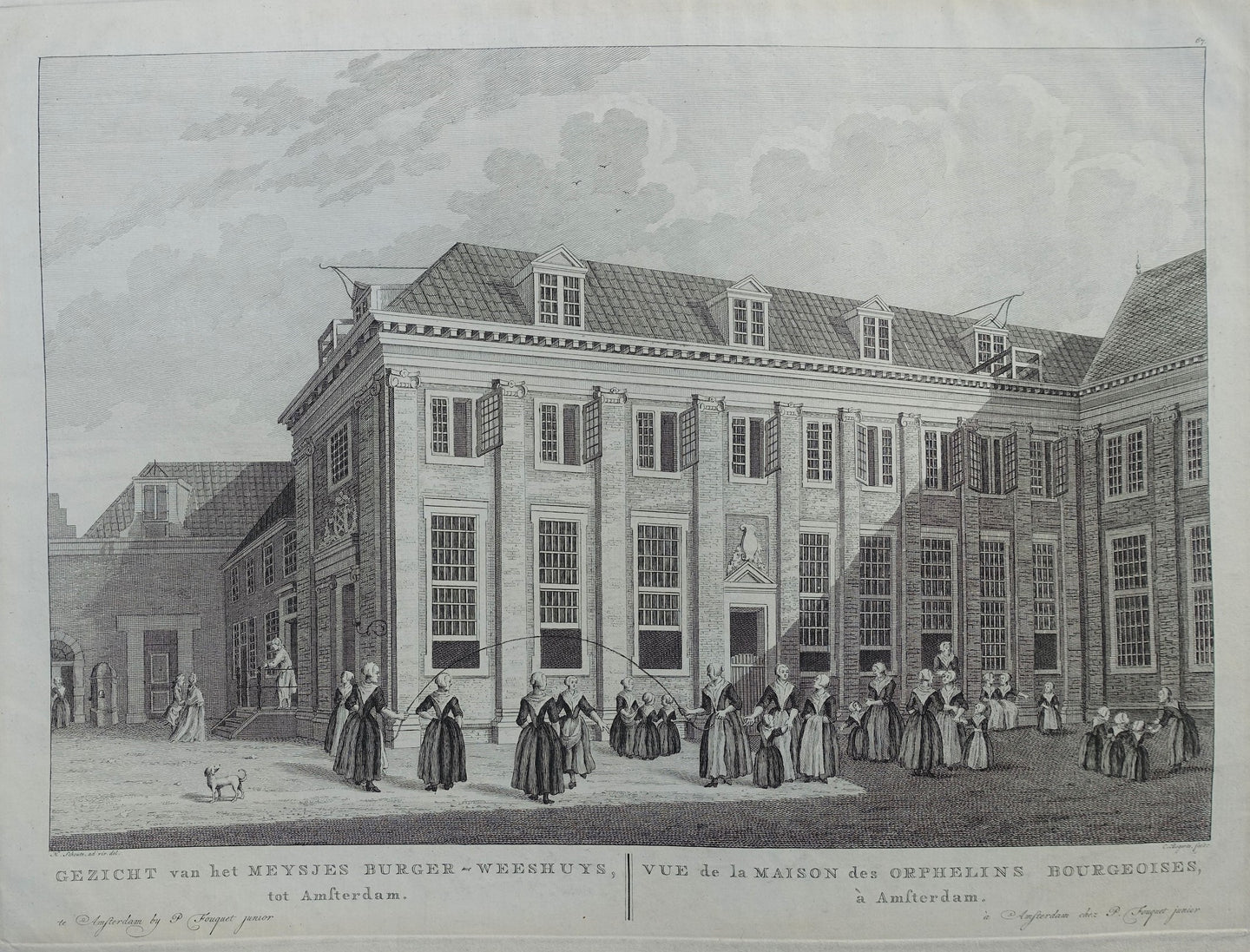 Amsterdam Burgerweeshuis meisjes Amsterdams Museum - P Fouquet - 1783