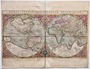 Wereld - R Mercator 1587 / J Hondius - 1628