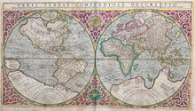 Afbeelding in Gallery-weergave laden, Wereld - R Mercator 1587 / J Hondius - 1628