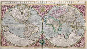 Wereld - R Mercator 1587 / J Hondius - 1628