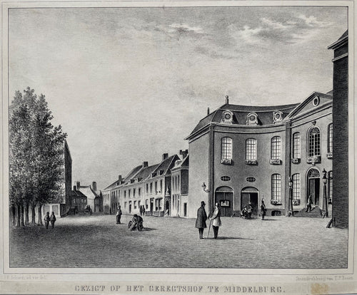 Middelburg Hofplein Wagenaarstraat - JF Schütz / TP Roest - 1851