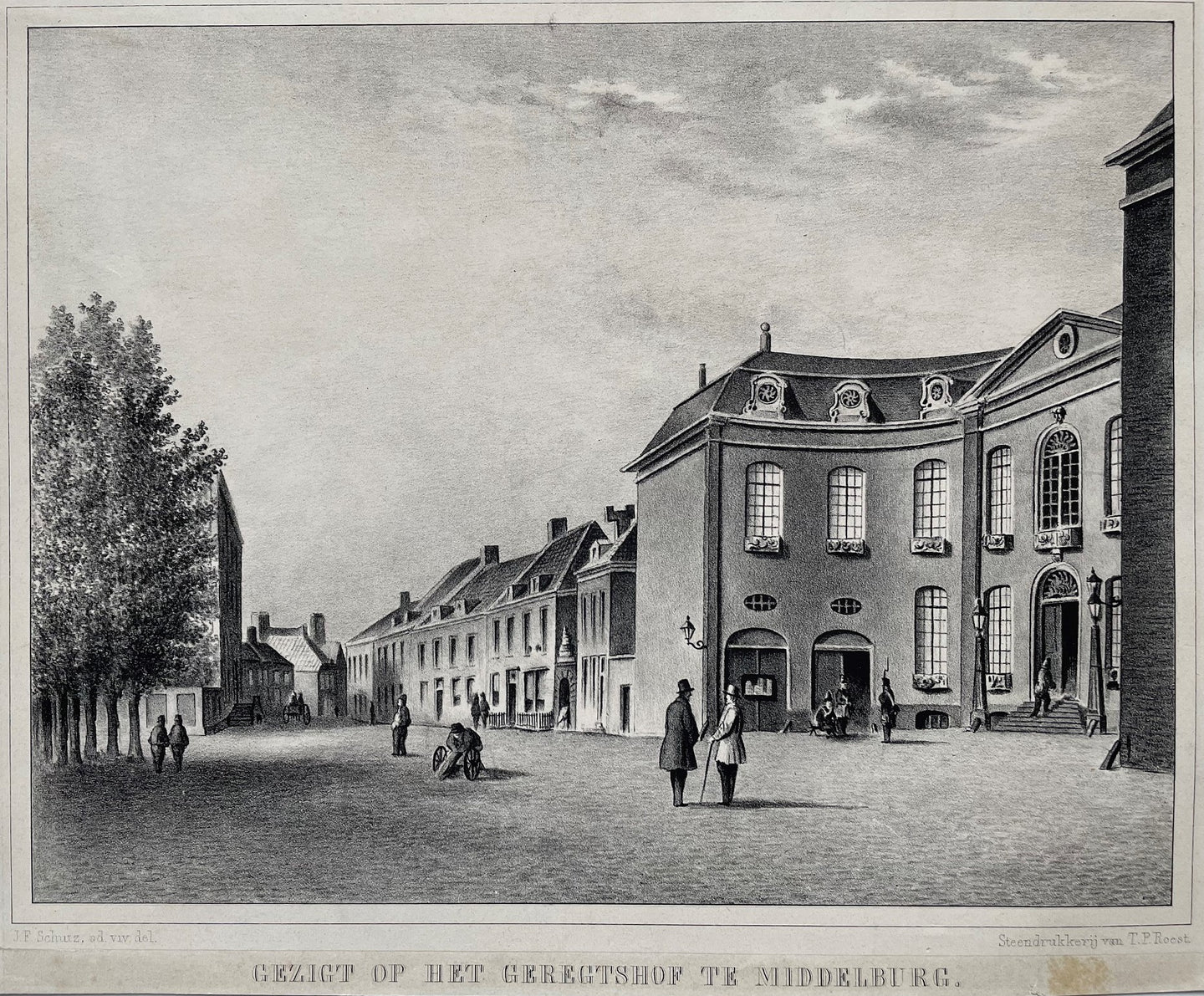 Middelburg Hofplein Wagenaarstraat - JF Schütz / TP Roest - 1851