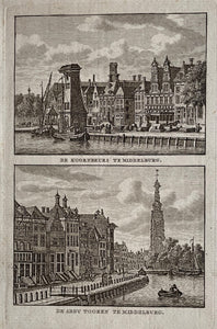 Middelburg Koornbeurs en Abdijtoren - KF Bendorp - 1793