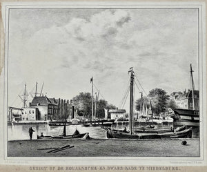 Middelburg Rouaansekaai Dwarskaai - JF Schütz / TP Roest - 1851