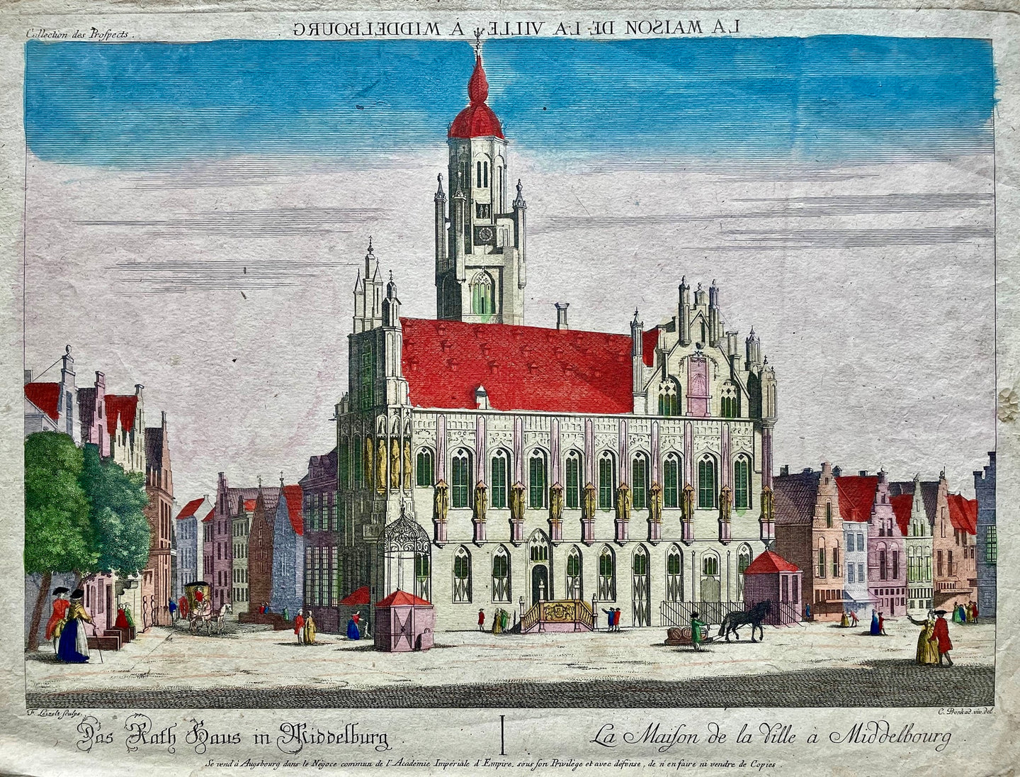 Middelburg Stadhuis - BF Leizelt - circa 1765