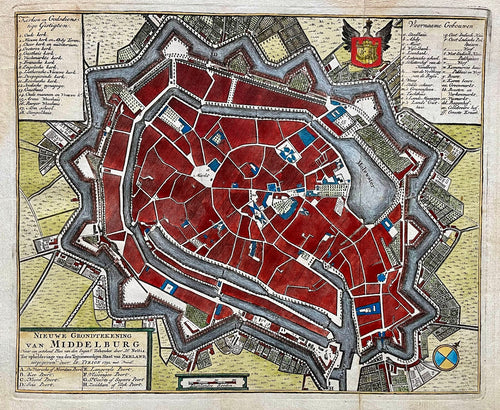 Middelburg Stadsplattegrond - I Tirion - 1751