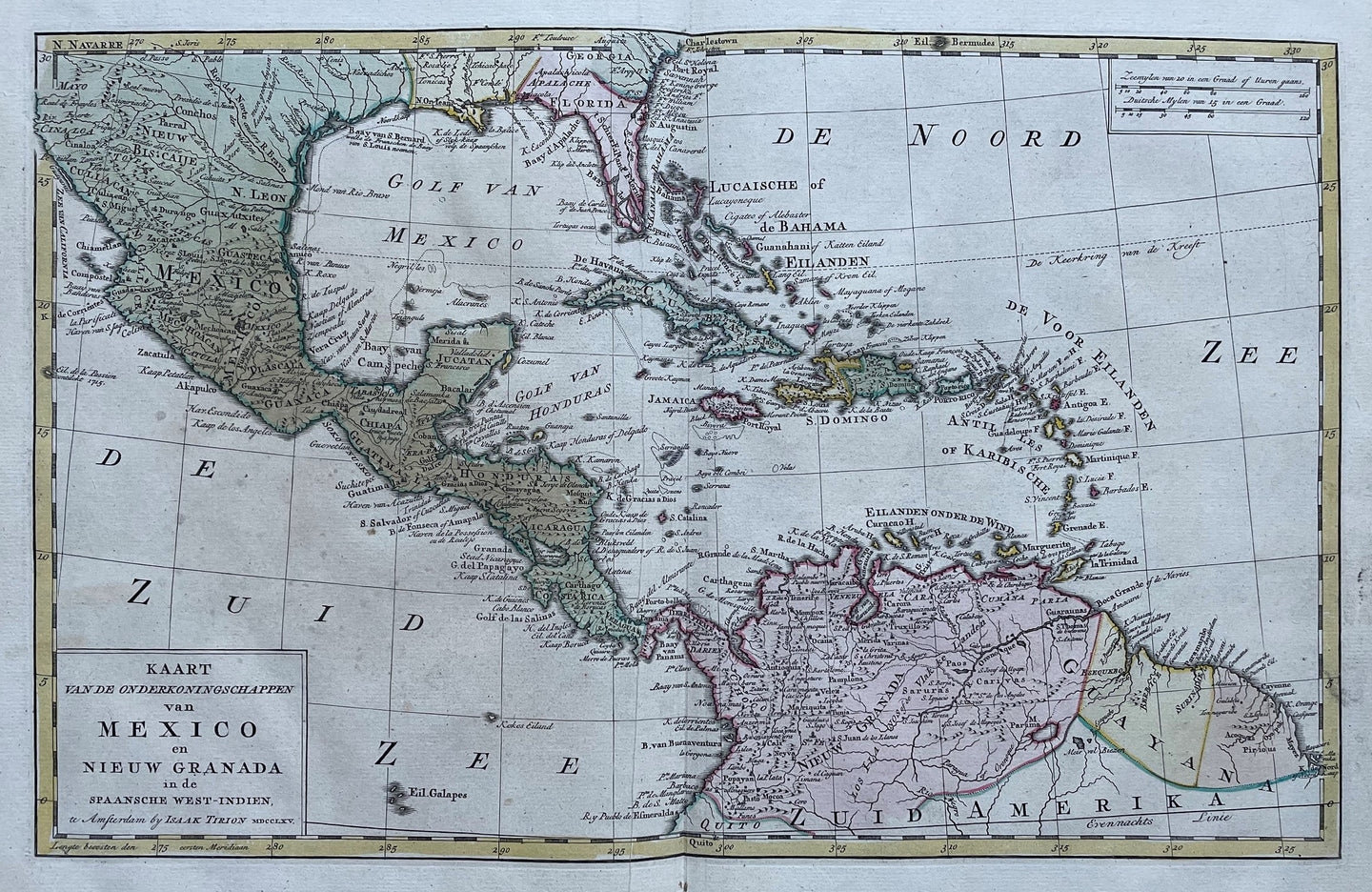 Central America Caribbean - I Tirion - 1769