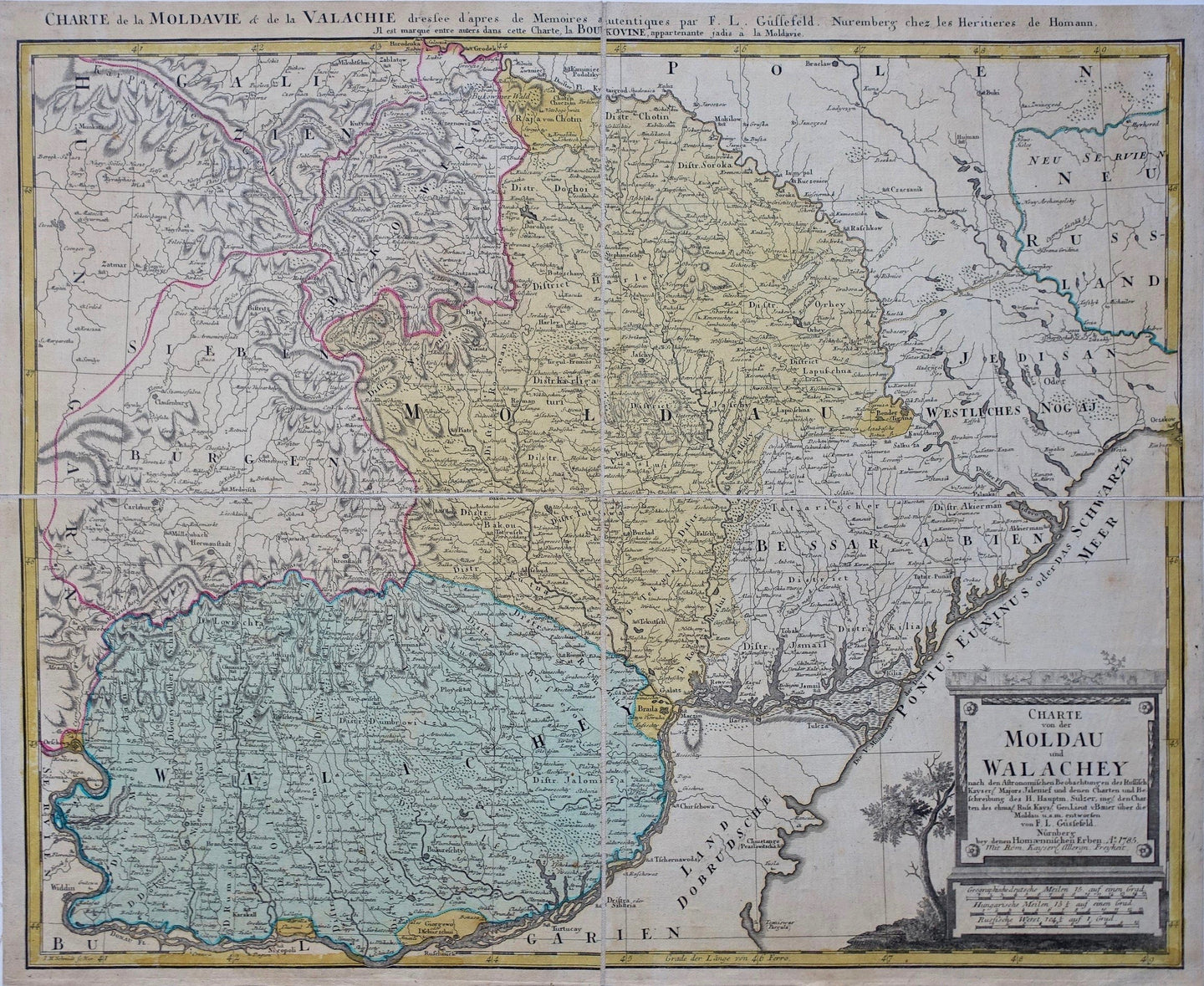 Bulgarije Roemenië Moldavië Bulgaria Romania Moldavia - erven Homann / FL Güssefeld - 1785