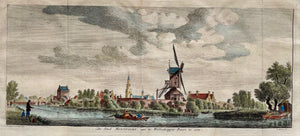 Montfoort Profielgezicht op de stad - H Spilman - ca. 1756