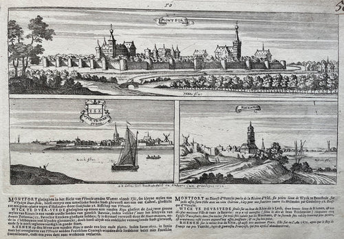 Montfoort Wijk bij Duurstede Rhenen - J Peeters & C Bouttats - 1674