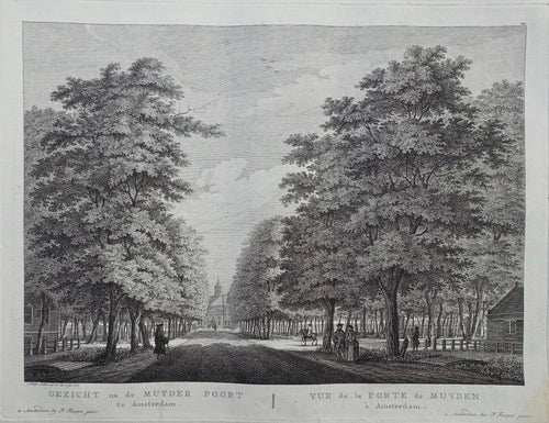 Amsterdam Muiderpoort, gezien vanaf Plantage Middenlaan - P Fouquet - 1783