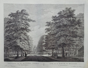 Amsterdam Muiderpoort, gezien vanaf Plantage Middenlaan - P Fouquet - 1783
