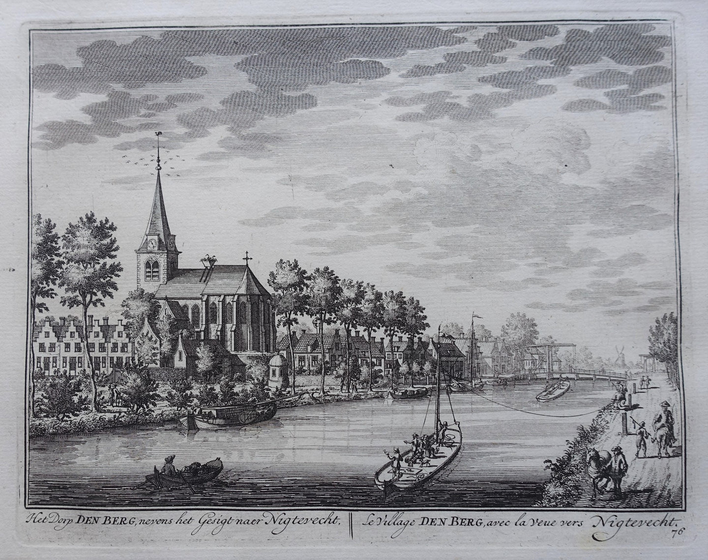 Nederhorst den Berg Gezicht op het dorp - D Stoopendaal - 1719