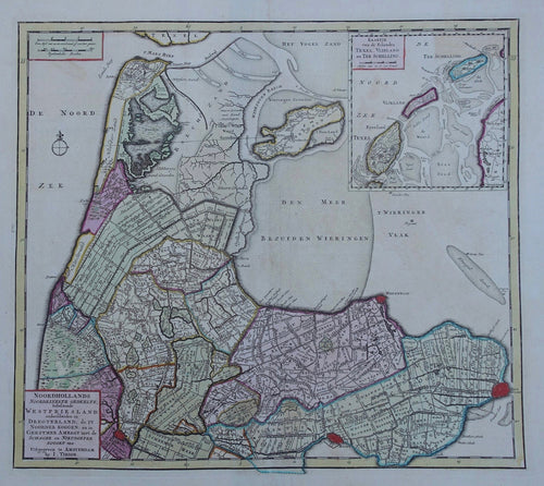 Noord-Holland Noordelijk deel - I Tirion - 1753