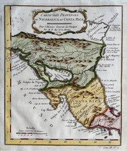 Centraal-Amerika Nicaragua Costa Rica Central America - JN Bellin - circa 1755
