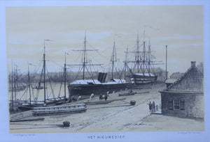 Den Helder Haven Nieuwediep - PA Schipperus / Tresling&Co - ca 1877