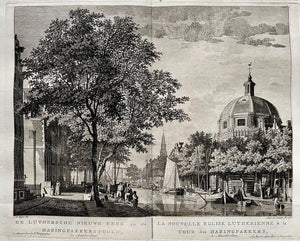 Amsterdam Singel Nieuwe Lutherse Kerk - P Fouquet - 1783