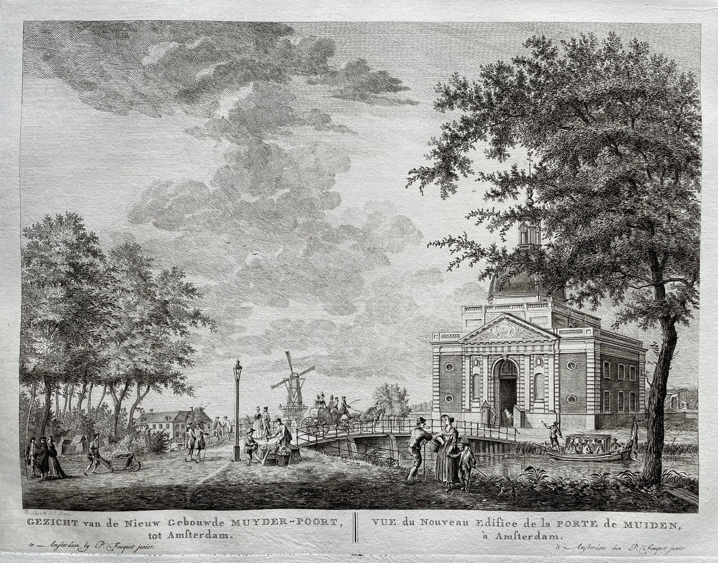 Amsterdam Muiderpoort Tweede (huidige) Muiderpoort - P Fouquet - circa 1775