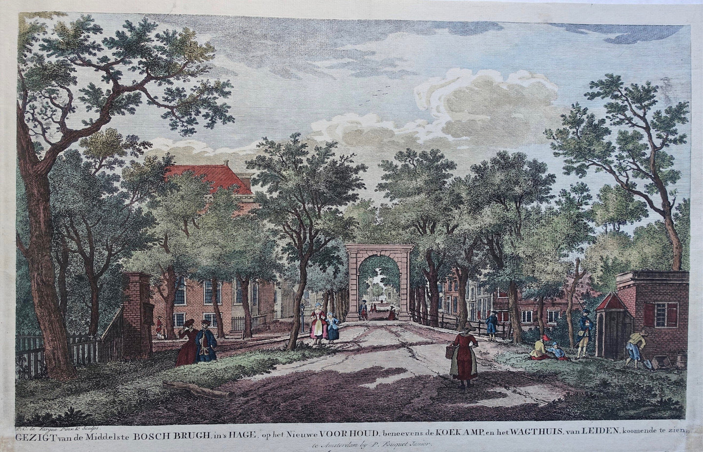 Den Haag Bosbrug Prinsessegracht Korte Voorhout 's Gravenhage - PC la Fargue / P Fouquet - 1764