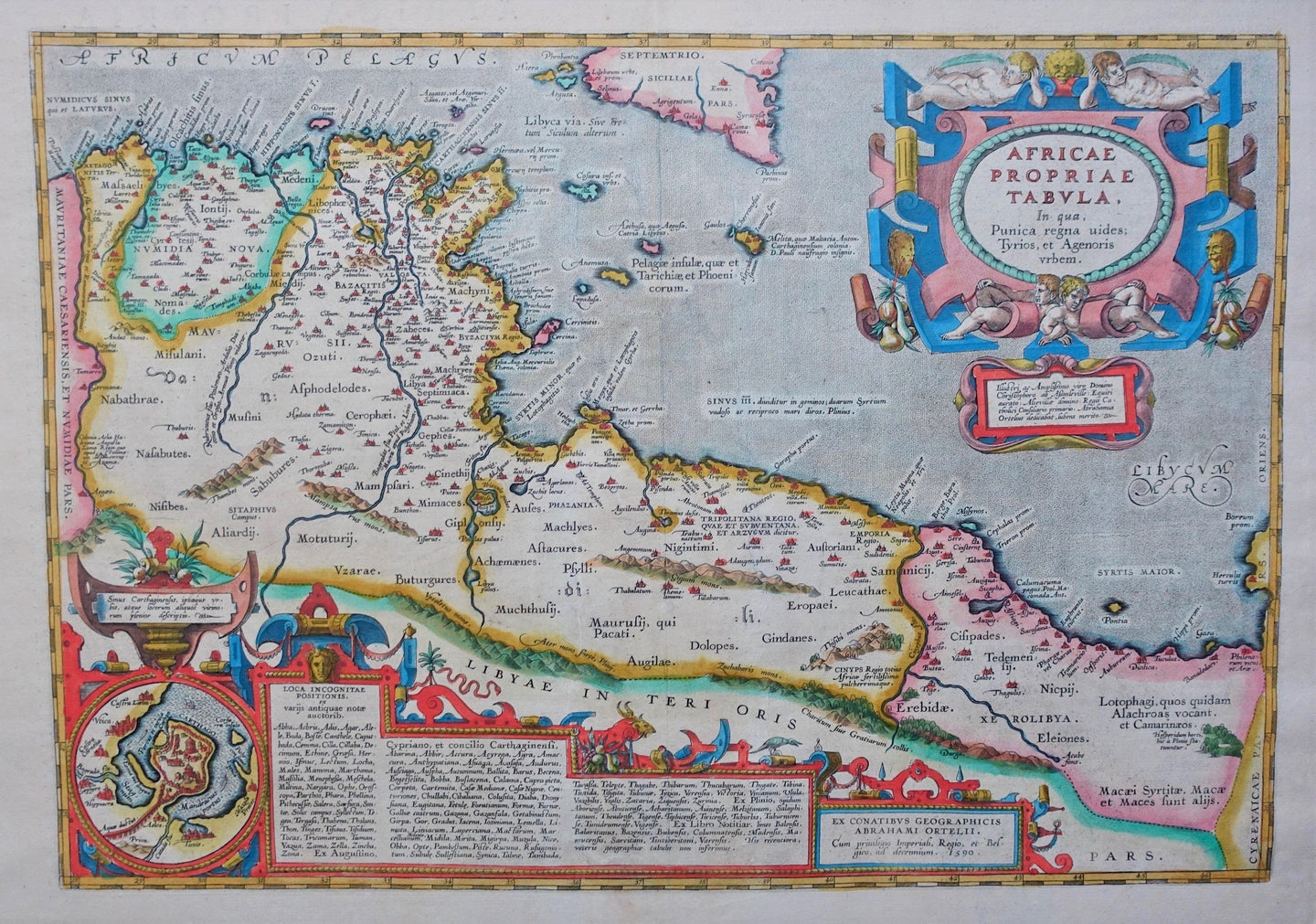 Noord-Afrika Carthaagse Rijk North Africa - A Ortelius - 1601