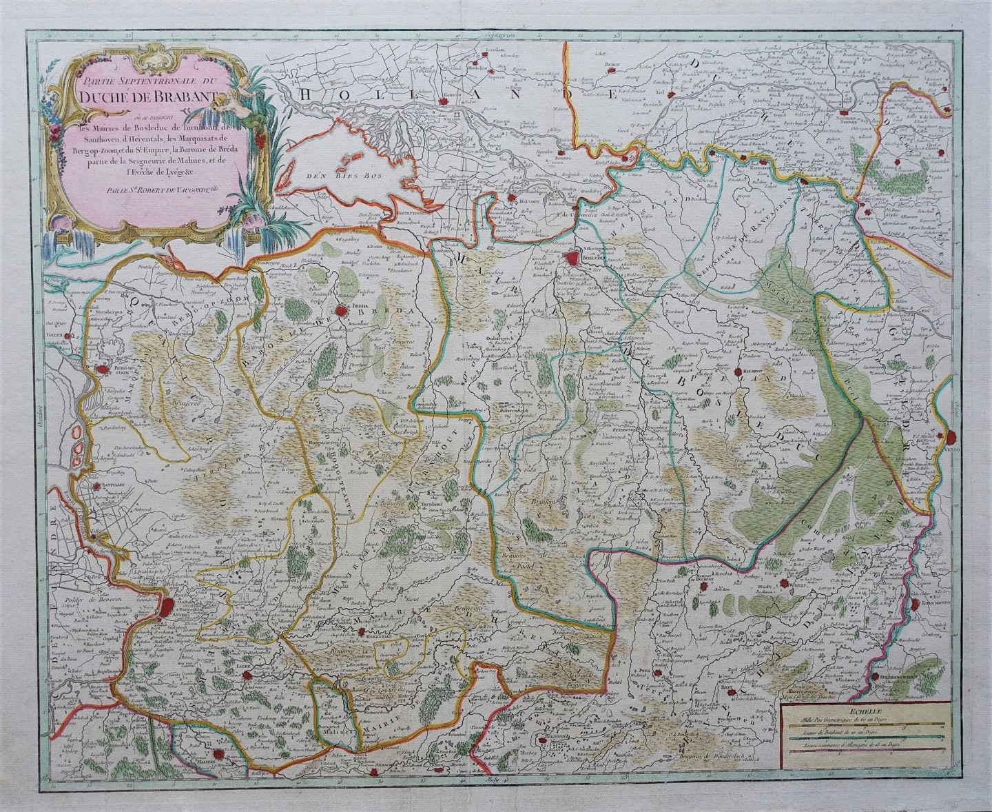 Brabant Noord-Brabant (Staats-Brabant) - Gilles Robert de Vaugondy - 1752