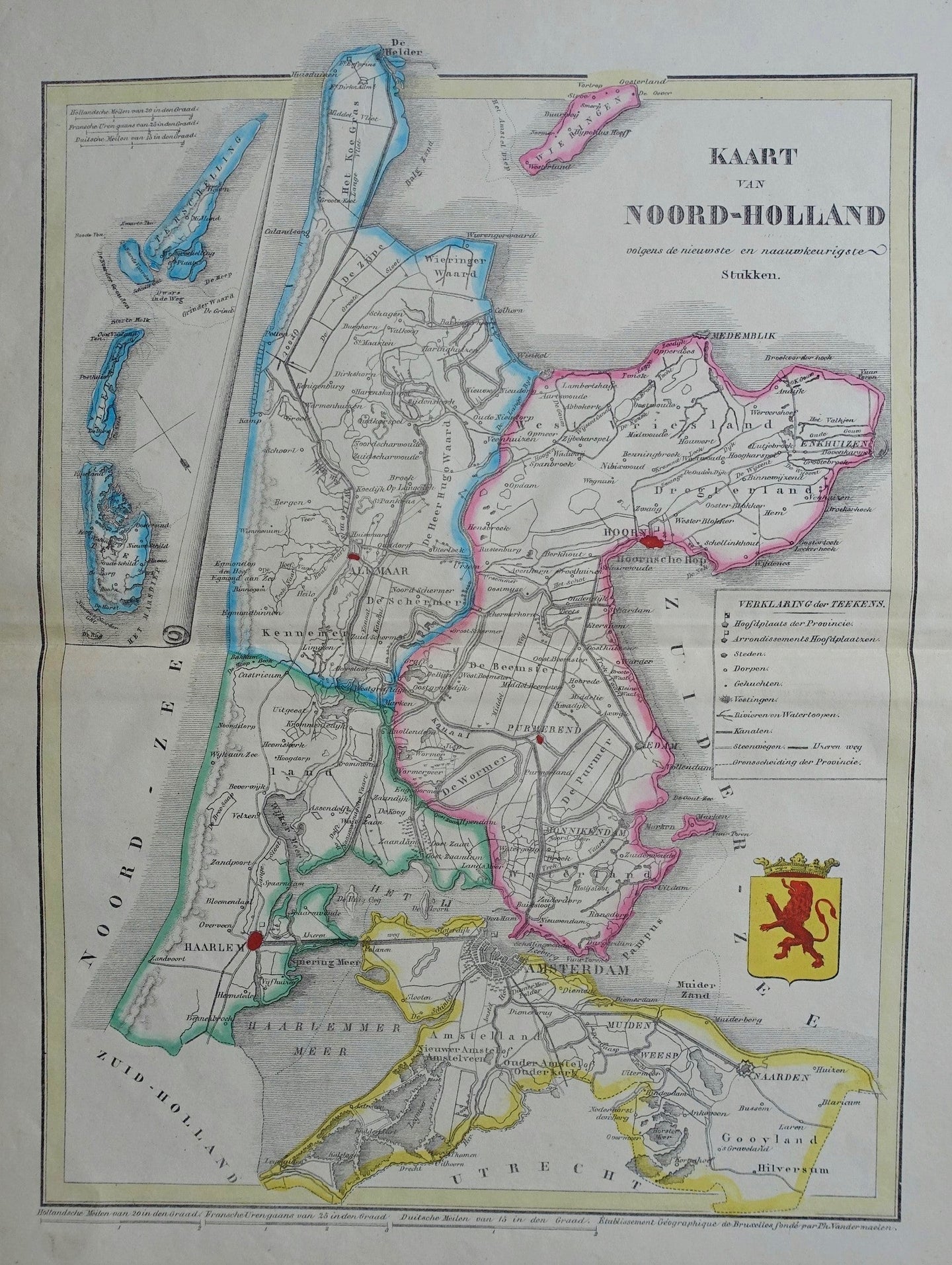 Noord-Holland - Philippe Vandermaelen - 1840
