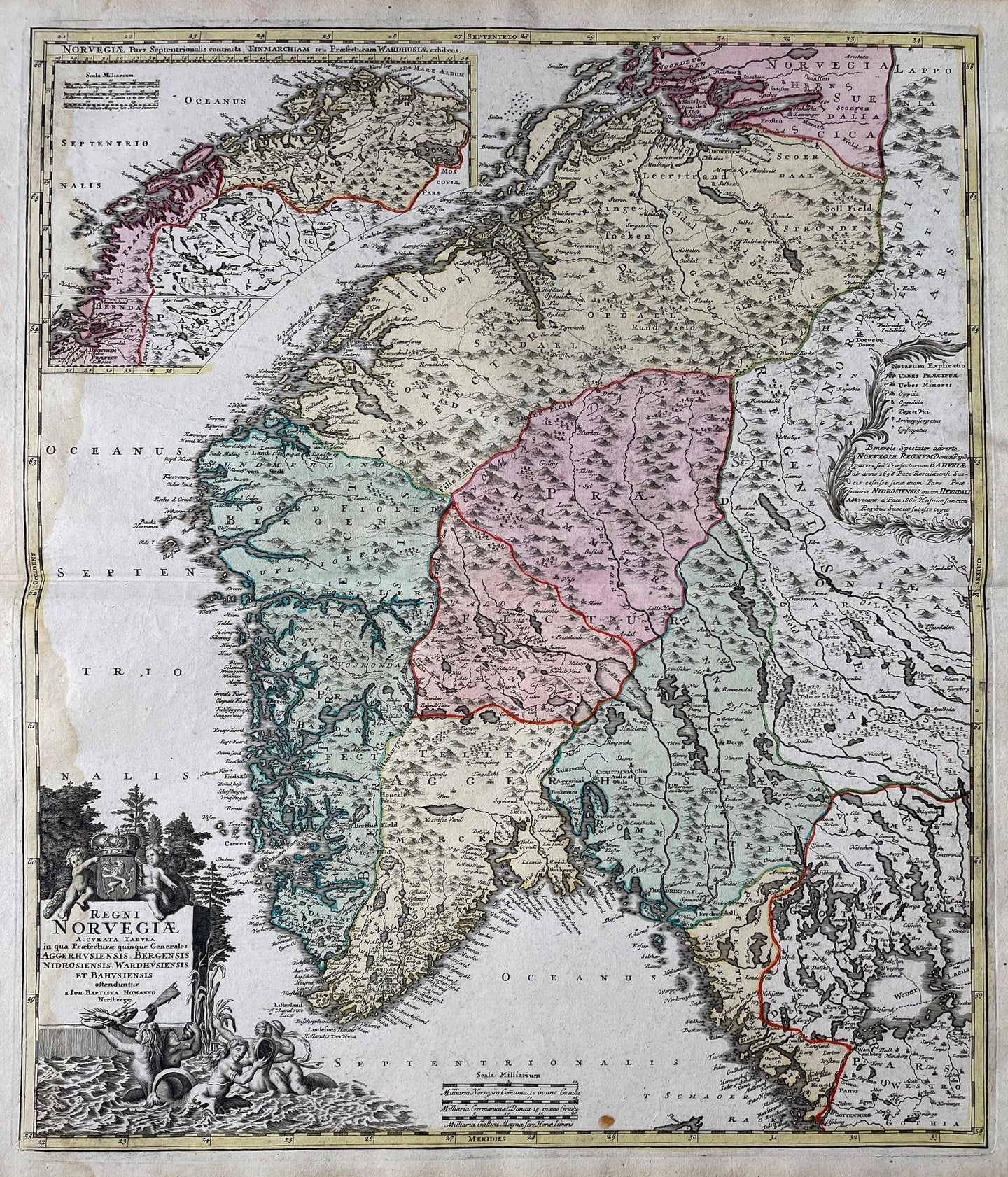 Noorwegen Norway - JB Homann - circa 1720