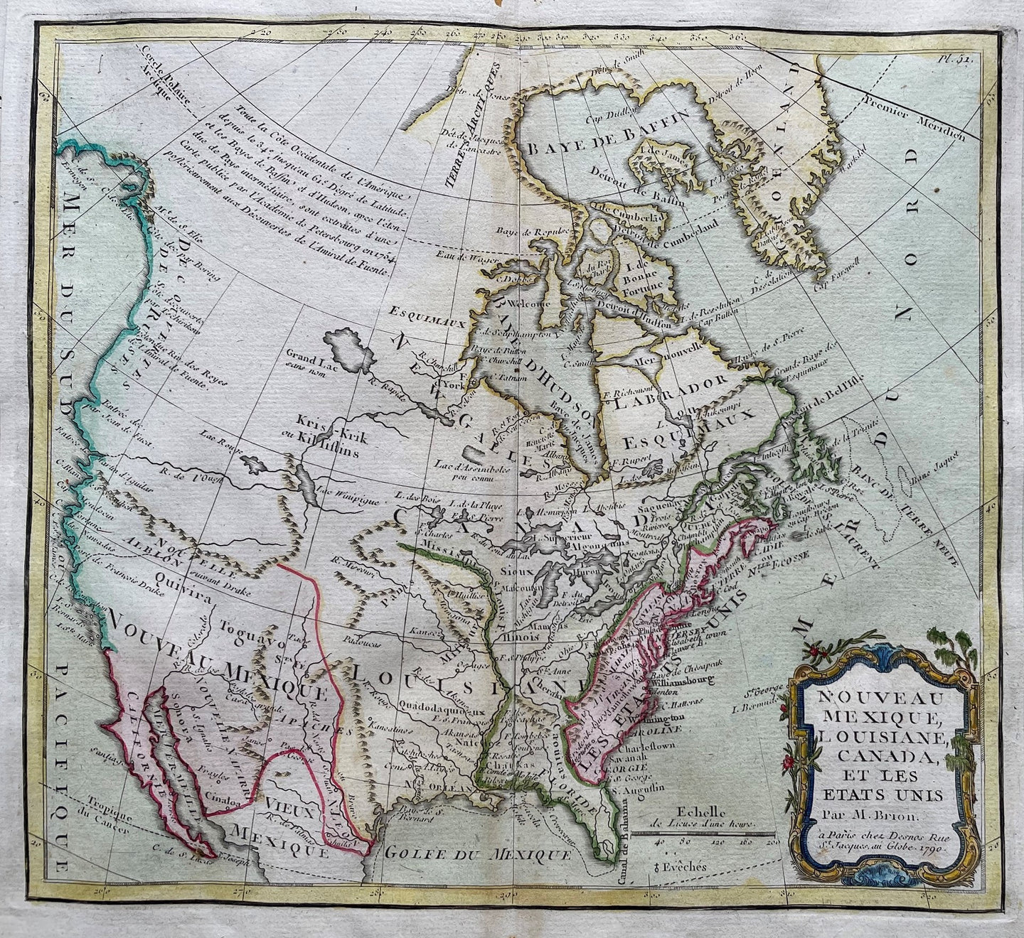 Noord-Amerika North America - Louis Brion de la Tour - 1790
