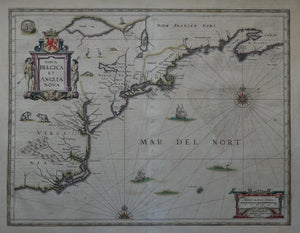 Noord-Amerika Nieuw-Nederland en Nieuw-Engeland - J Janssonius - 1649