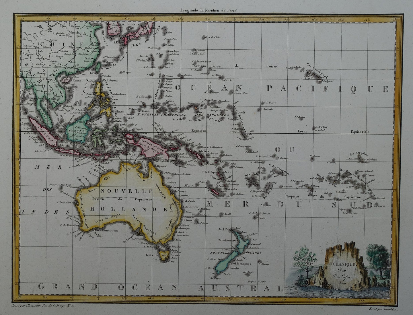 Australië Nieuw Zeeland Indonesië Pacific - Conrad Malte-Brun - 1810