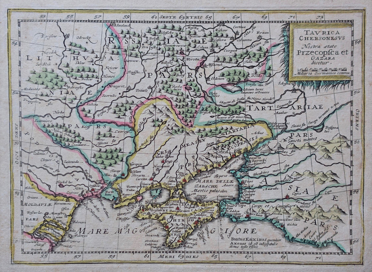 Rusland Oekraïne Krim Russia Ukraina Crimea - J Janssonius van Waesbergen - 1673