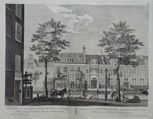 Amsterdam Kloveniersburgwal VOC poort Oost-Indisch Huis Dolhuis - P Fouquet - 1783