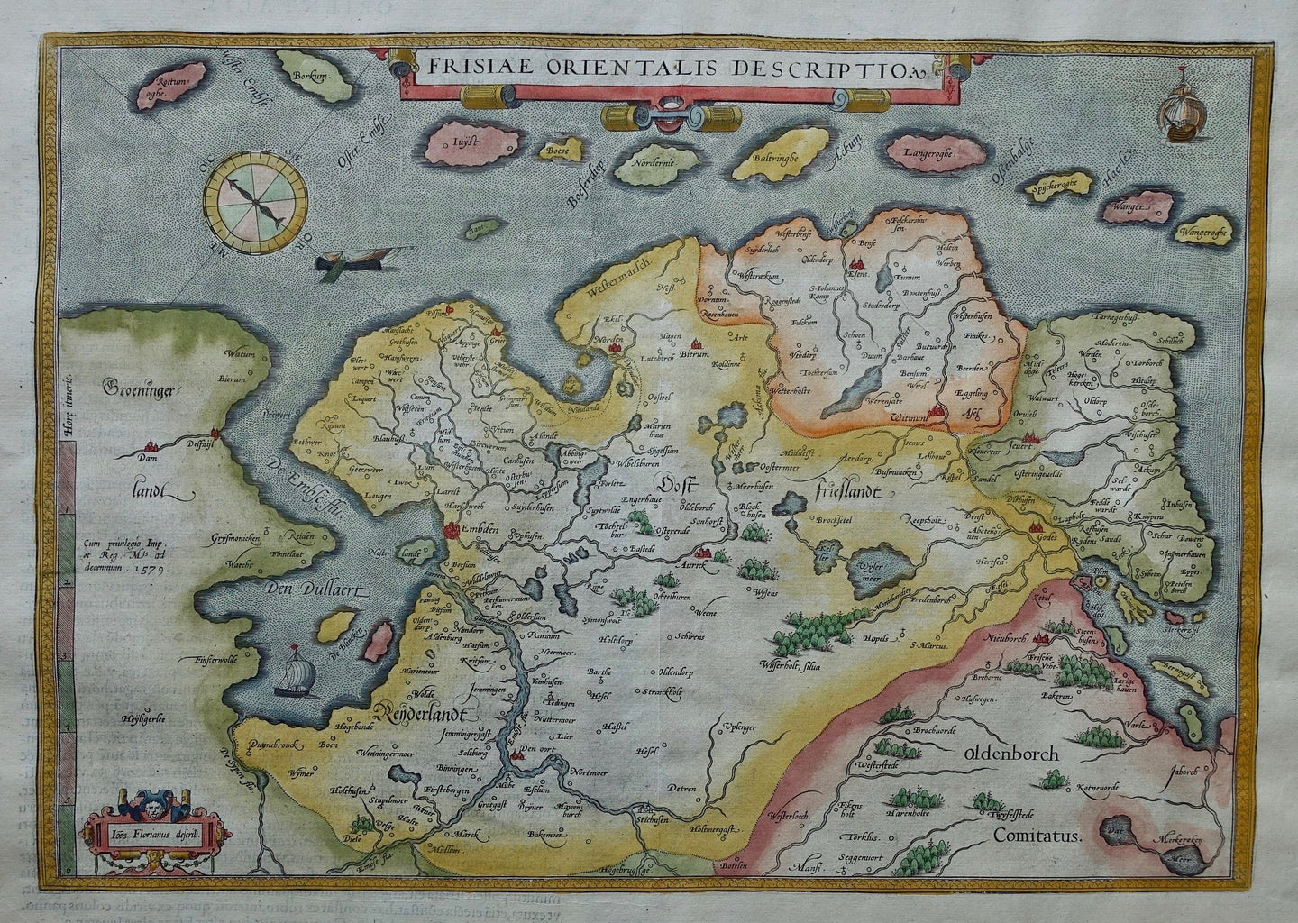 Duitsland Oost Friesland - A Ortelius - 1579