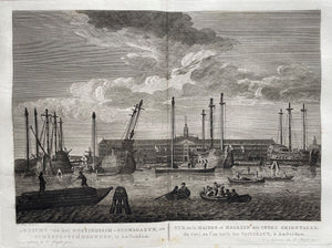Amsterdam Oostenburg VOC Oost-Indiëwerf en Oost-Indisch Zeemagazijn - P Fouquet - 1783