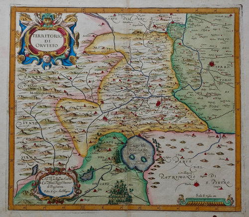 Italië Umbrië Orvieto en omgeving - GA Magini - ca 1630