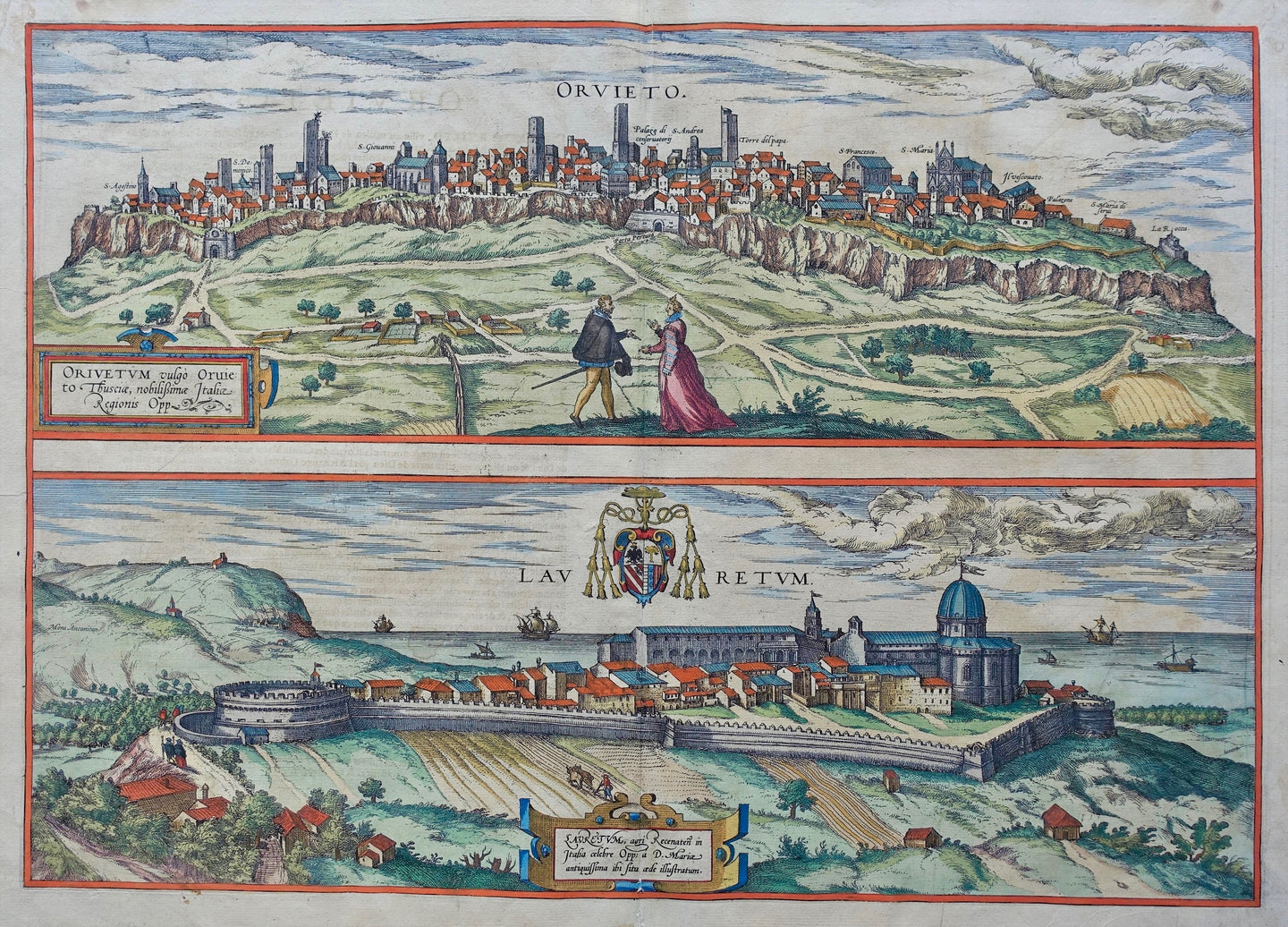 Italië Orvieto Loreto Italy - G Braun & F Hogenberg - circa 1585
