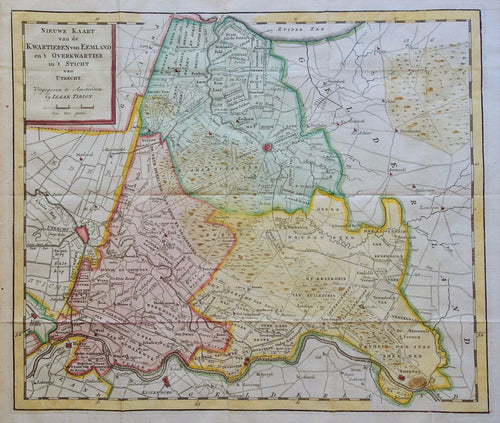 Utrecht Eemland Overkwartier Amersfoort Zeist - I Tirion - 1757
