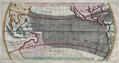 Wereld Pacific World - JN Bellin - circa 1758