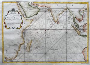 Wereld Indische Oceaan World Indian Ocean - JN Bellin - circa 1755