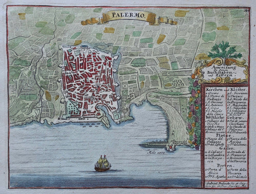 Italië Italy Palermo - G Bodenehr - ca. 1725