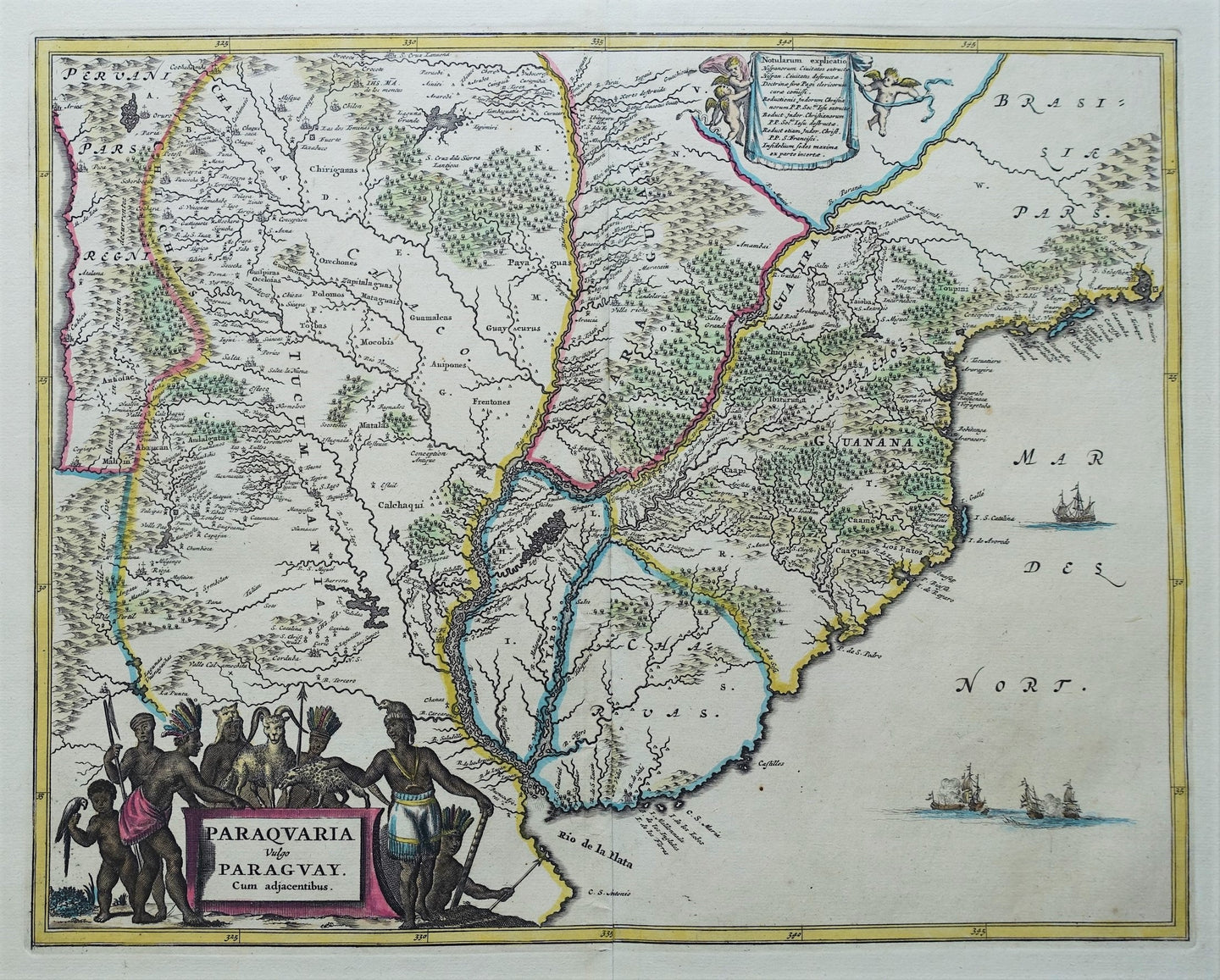 Zuid-Amerika Paraguay Brazilië Rio De La Plata South America - John Ogilby - 1671