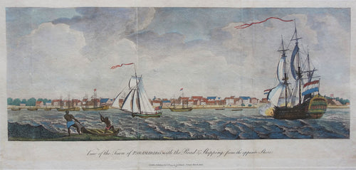 Suriname Paramaribo Aanzicht van de stad - John Gabriël Stedman - 1794
