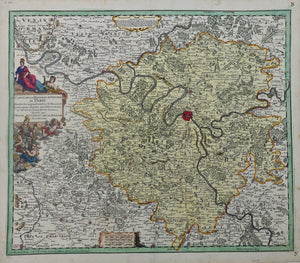 Frankrijk Parijs en omgeving France Paris and its vicinity - M Seutter - ca 1720