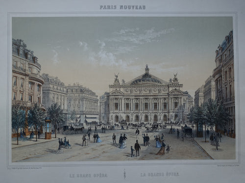 Frankrijk Parijs France Paris Palais Garnier - Michel Charles Fichot - ca 1876