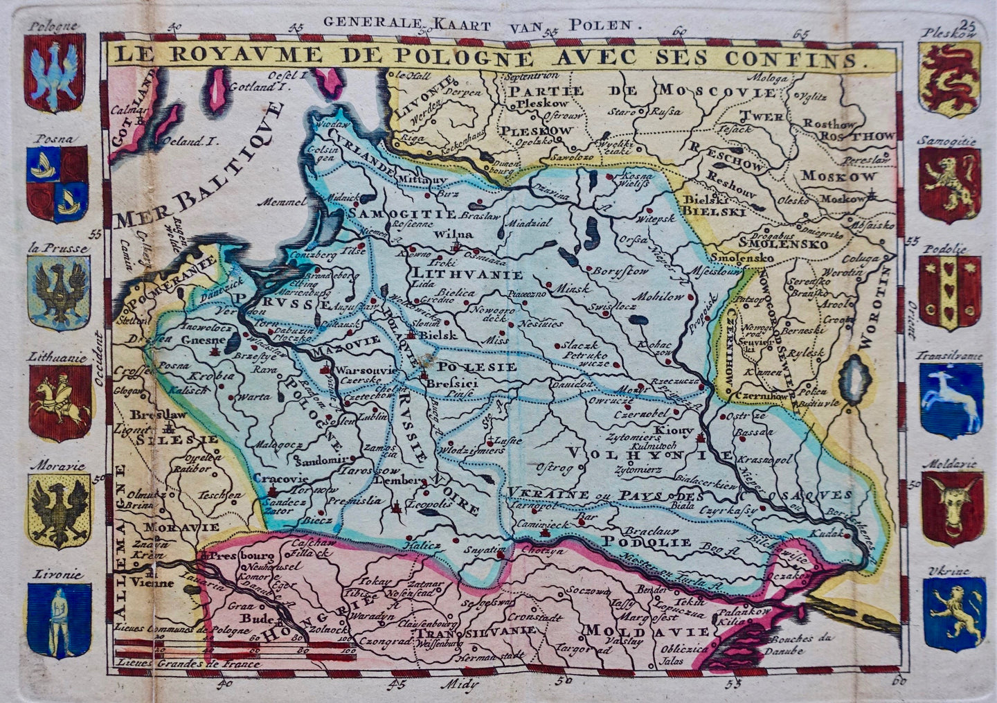 Polen Poland - J de la Feuille - 1729