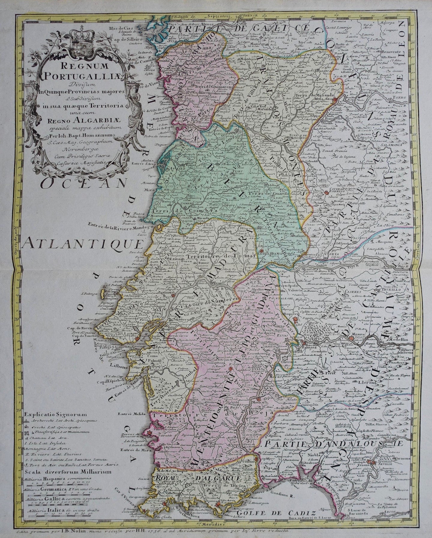 Portugal - JB Homann - 1736