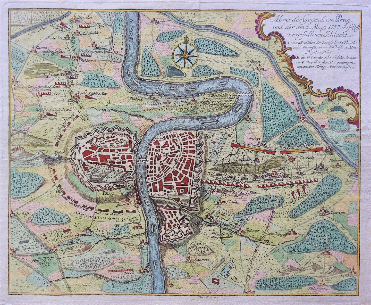 Tsjechië Praag Czech Republic Prague - J Ch Berndt - circa 1757