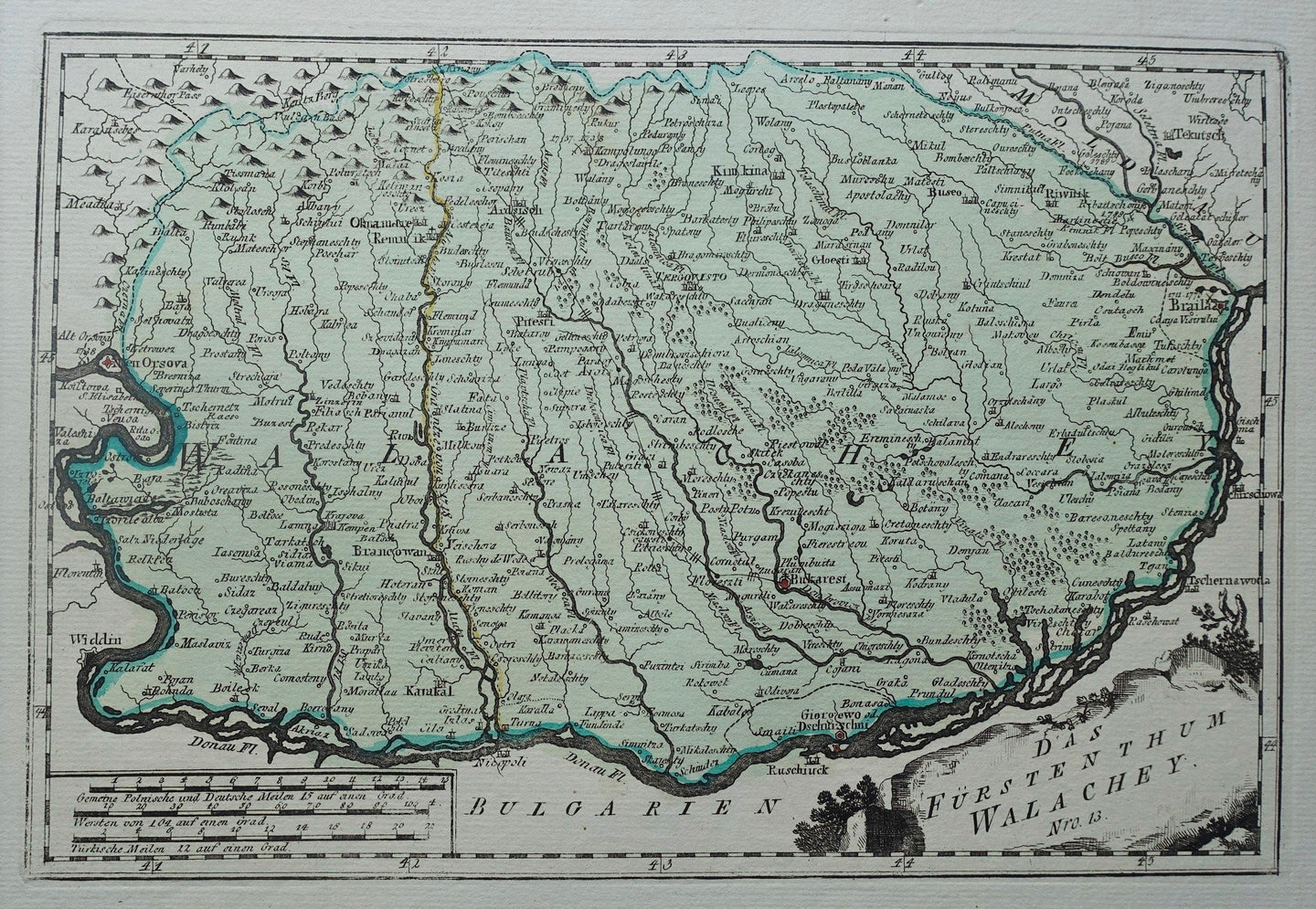 Roemenië Walachije Boekarest Romania Walachia Bucharest - FJJ von Reilly - 1790